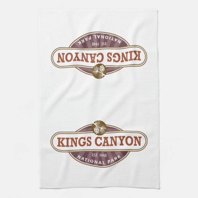 Kings Canyon National Park Tea Towel (Vertical)