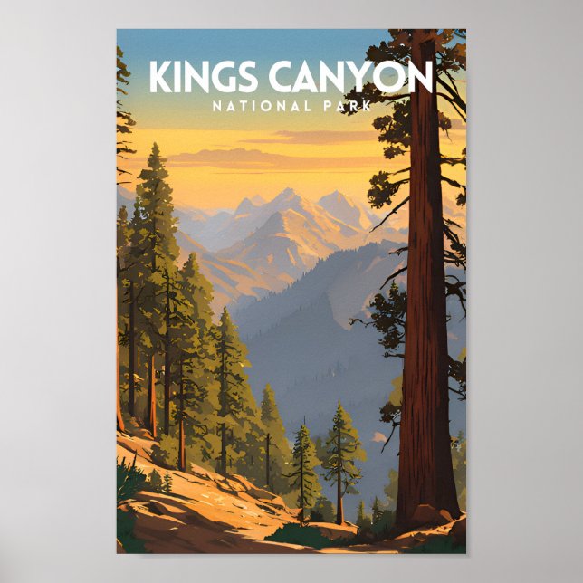 Kings Canyon National Park Travel Poster (Front)