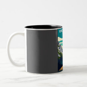 Kings Canyon National Park Travel Poster Two-Tone Coffee Mug