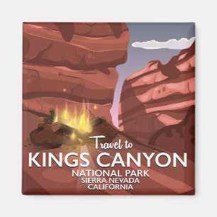 Kings Canyon Sierra Nevada Travel poster Magnet