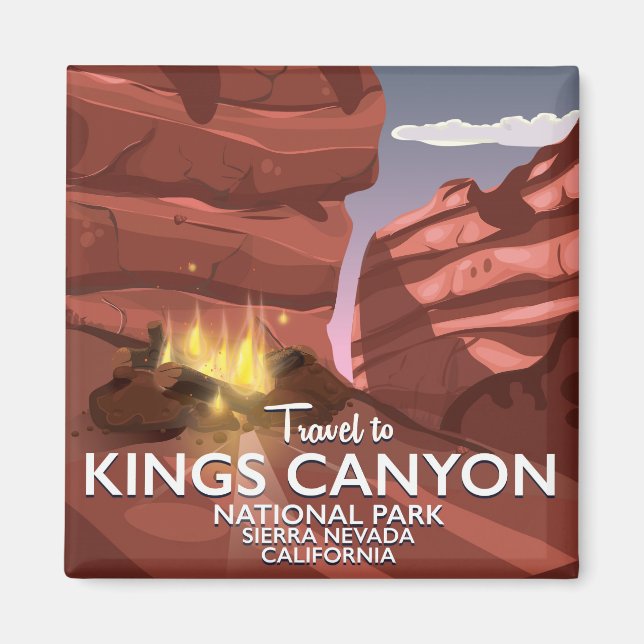 Kings Canyon Sierra Nevada Travel poster Magnet (Front)