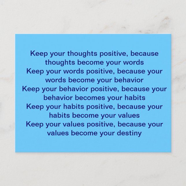 King's final thought postcard (Front)