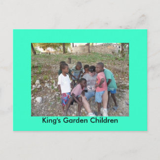 King's Garden Children Postcard
