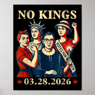 Kings in america march 28 2026 kings day funny Kin Poster