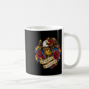 Kings in America Patriotic Roses LGBTQ Eagle USA Coffee Mug