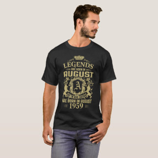 Kings Legends Are Born In August 1959 T-Shirt
