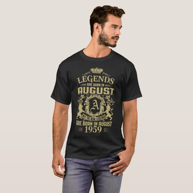 Kings Legends Are Born In August 1959 T-Shirt (Front Full)