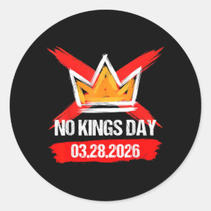 Kings March 28 2026 Kings Day Vintage Funny Men Classic Round Sticker