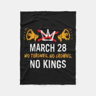 Kings march 28 2026 thrones crowns funny men women fleece blanket