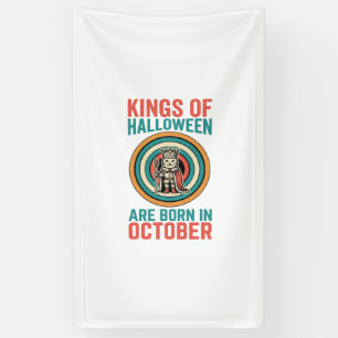Kings Of Halloween October Birthday Vintage Shirt_ Banner