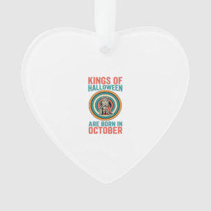 Kings Of Halloween October Birthday Vintage Shirt_ Ornament