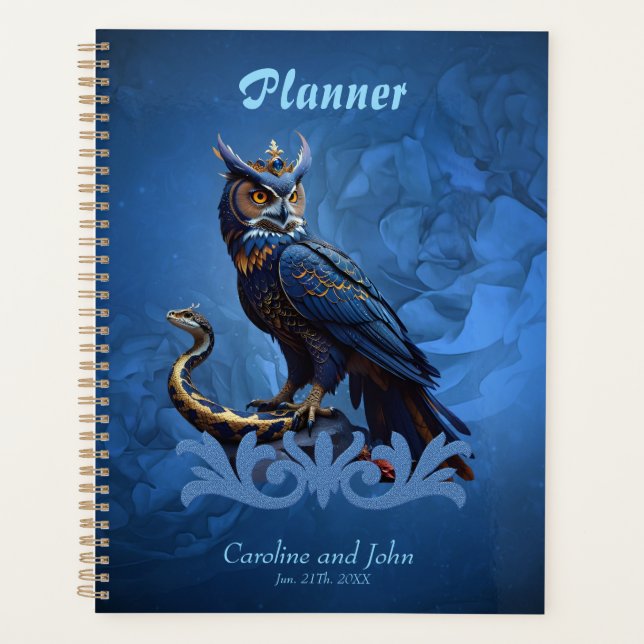 Kings of the skies and land, the majestic owl  planner (Front)