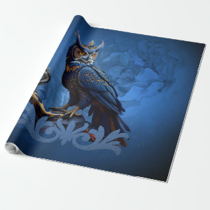 Kings of the skies and land, the majestic owl wrapping paper
