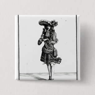 King's officer, 1675 15 cm square badge