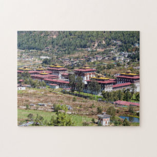 King's palace in Thimphu - Bhutan, Asia Jigsaw Puzzle