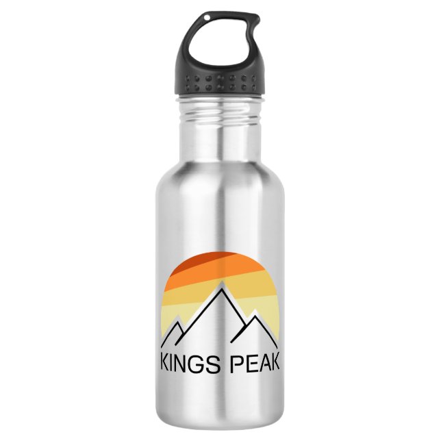 Kings Peak Utah Retro 710 Ml Water Bottle (Front)