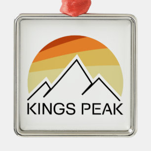 Kings Peak Utah Retro Metal Ornament