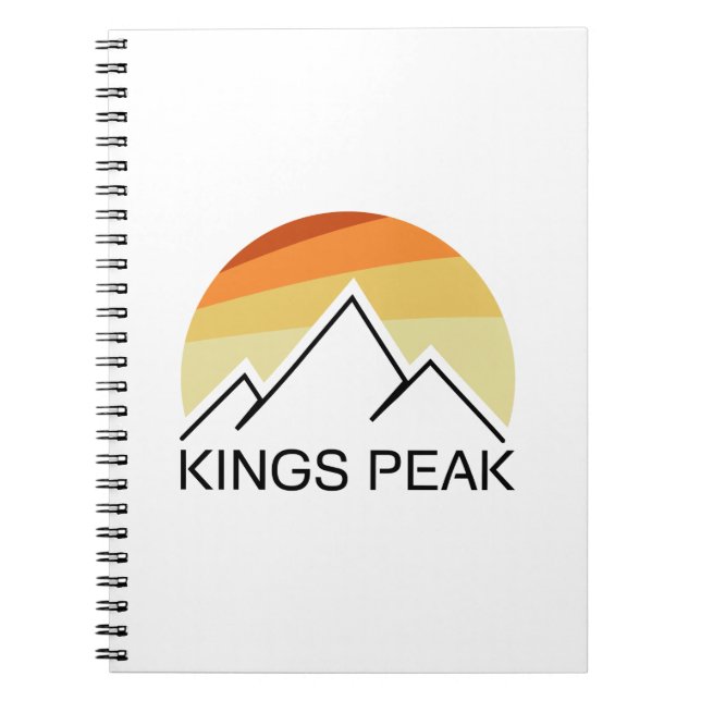 Kings Peak Utah Retro Notebook (Front)