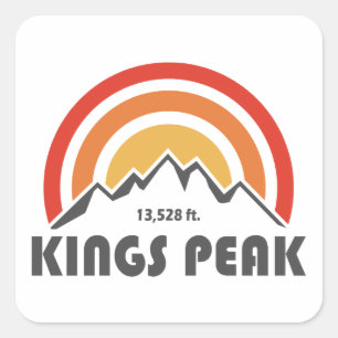 Kings Peak, Utah Square Sticker