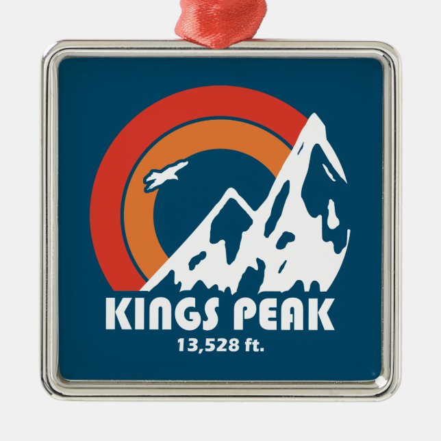 Kings Peak Utah Sun Eagle Metal Ornament (Front)