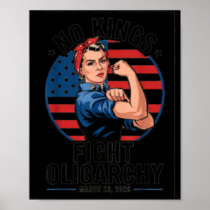 Kings Protest March 2026 Fight Oligarchy Feminist Poster