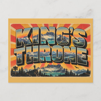 King's Throne YT Alpine Cirque Lake Art Postcard