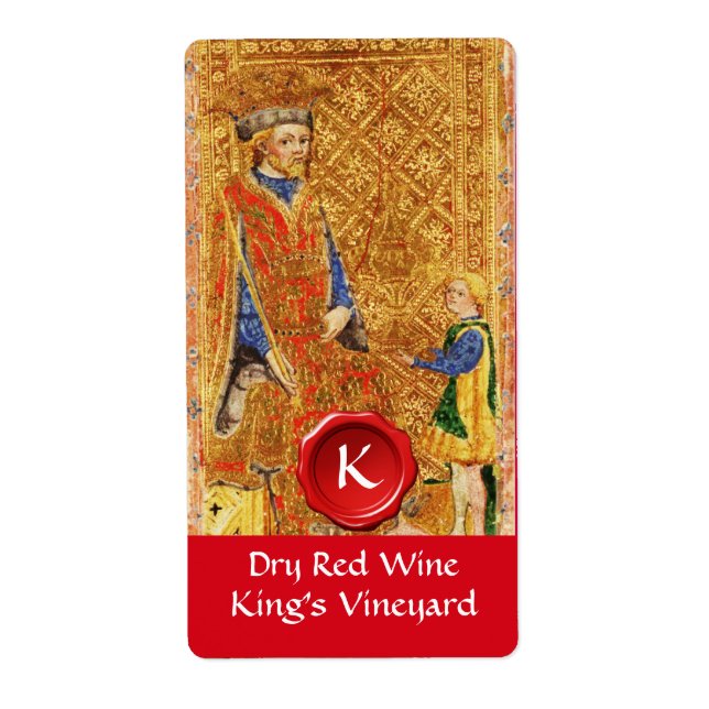 KING'S VINEYARD RED WINE WAX SEAL / ANTIQUE TAROTS (Front)