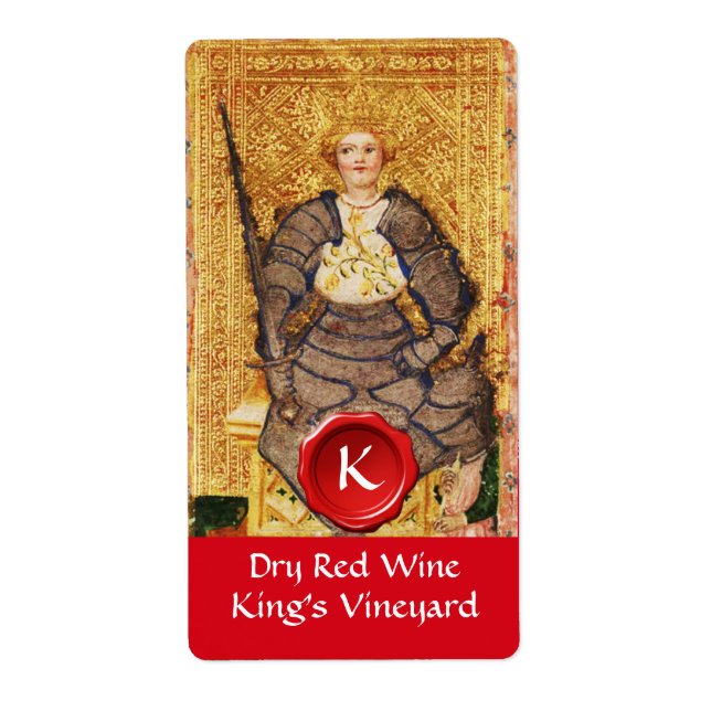 KING'S VINEYARD RED WINE WAX SEAL / ANTIQUE TAROTS (Front)