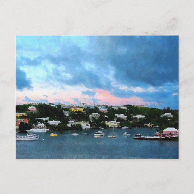King's Wharf Bermuda Harbour Sunrise Postcard (Front)