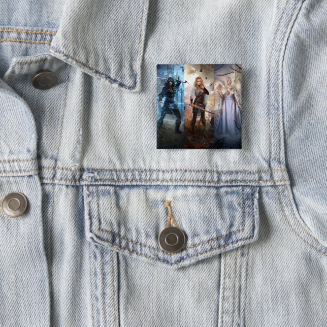 Kingsmen Chronicles Trilogy Fantasy Art Button Pin (In Situ)
