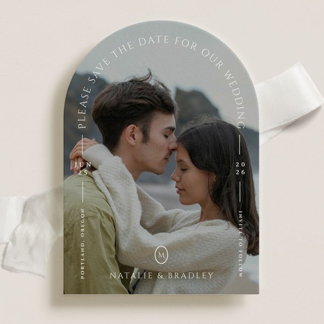 Kingston Elegant Monogram Typography Wedding Save The Date (Creator Uploaded)