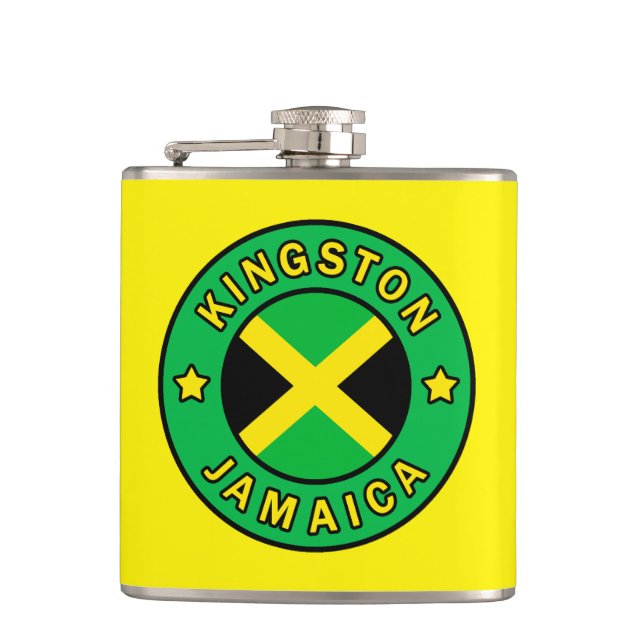 Kingston Jamaica Hip Flask (Front)