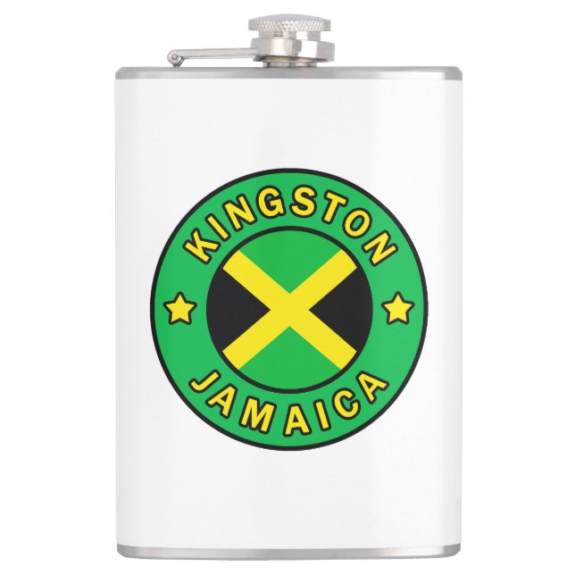 Kingston Jamaica Hip Flask (Front)