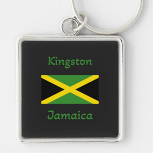 Kingston Jamaica – Jamaican Flag   Key Ring