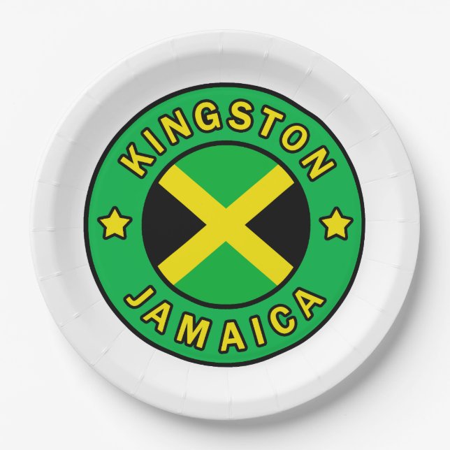 Kingston Jamaica Paper Plate (Front)