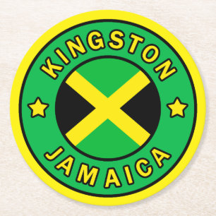 Kingston Jamaica Round Paper Coaster