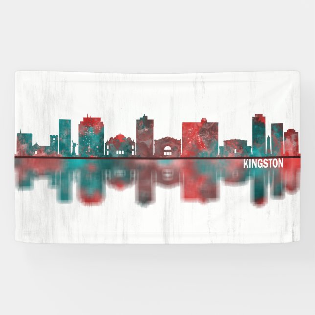 Kingston Jamaica Skyline Banner (Horizontal)