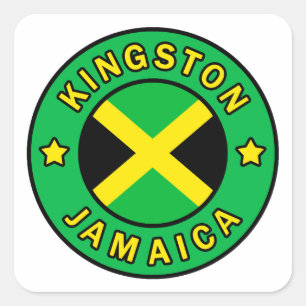 Kingston Jamaica Square Sticker