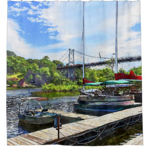 Kingston NY - Bridge Over Rondout Creek Shower Curtain