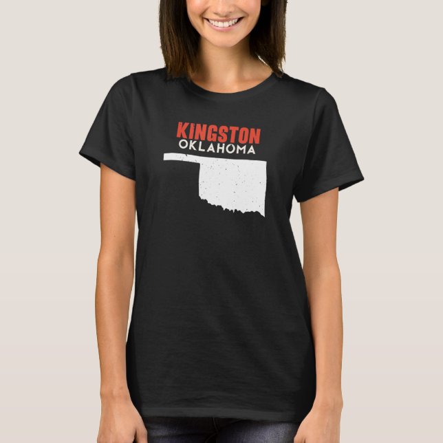Kingston USA State America Travel Oklahoman T-Shirt (Front)