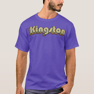 Kingston Vintage Rainbow Typography Style 70s T-Shirt