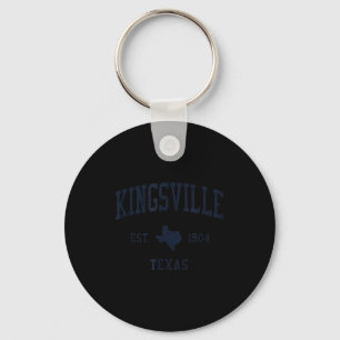 Kingsville Tx Jn1 Vintage Athletic Blue Design  Key Ring