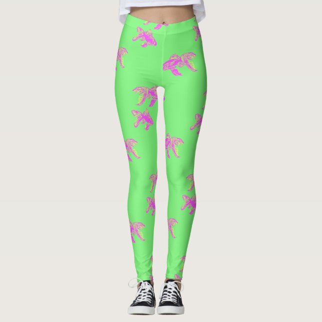 Kingyo Goldfish Pink Leggings (Front)