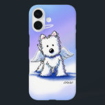 KiniArt Angel Westie iPhone Case<br><div class="desc">KiniArt Westie Terrier art by Contemporary PUP Artist,  Kim Niles. © Kim Niles,  KiniArt™ - ALL Rights Reserved.</div>