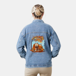 KiniArt Autumn Cairn Terrier Denim Jacket