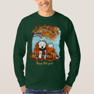 KiniArt Autumn Westies T-Shirt
