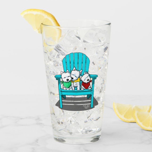 KiniArt Beach Westies Glass (Front Ice)