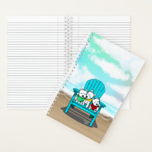KiniArt Beach Westies Notebook
