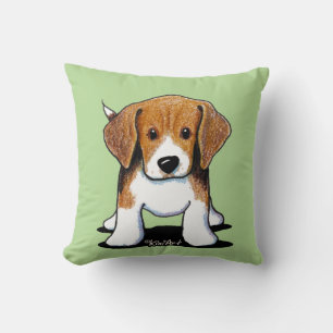 KiniArt Beagle Throw Pillow