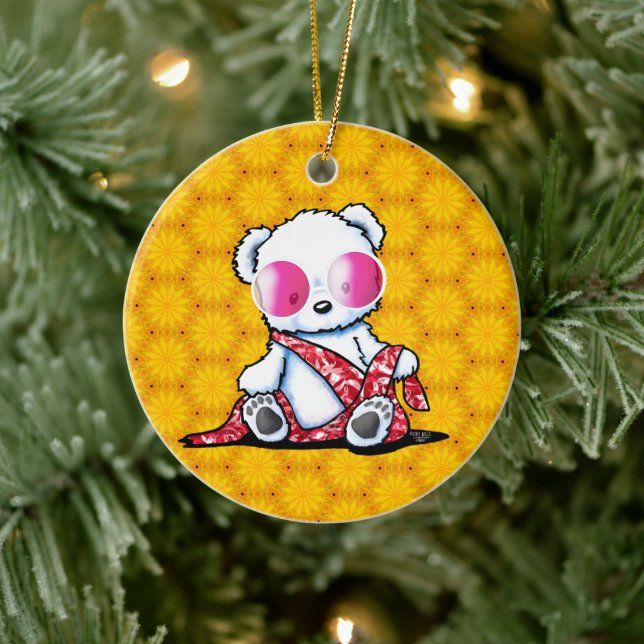 KiniArt Bear Ceramic Ornament (Tree)